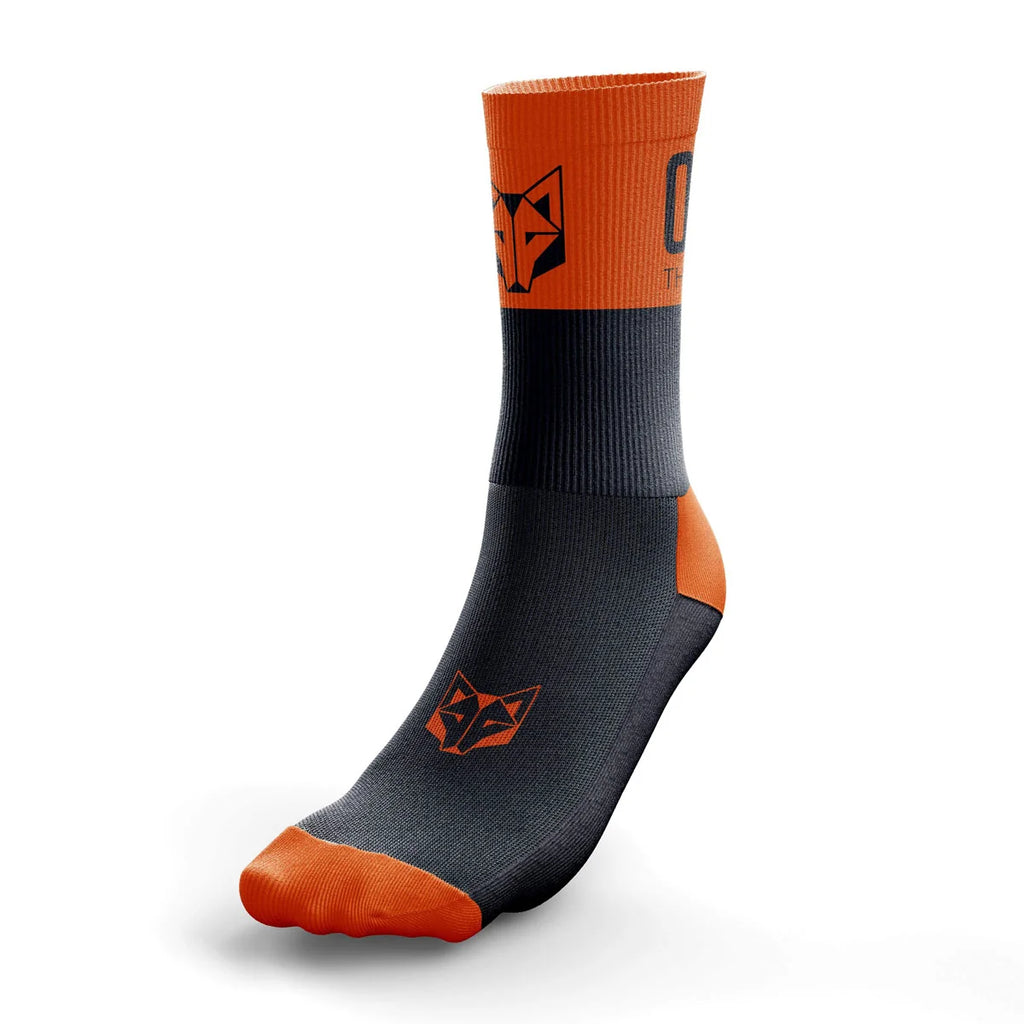 Multisport Medium Cut Socks - Black & Fluo Orange